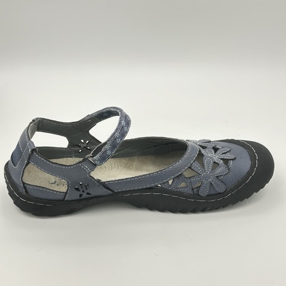 JBU Memory Foam 10M Wildflower Mary Jane Blue Outdoor Casual Comfort Shoe - Picture 4 of 7